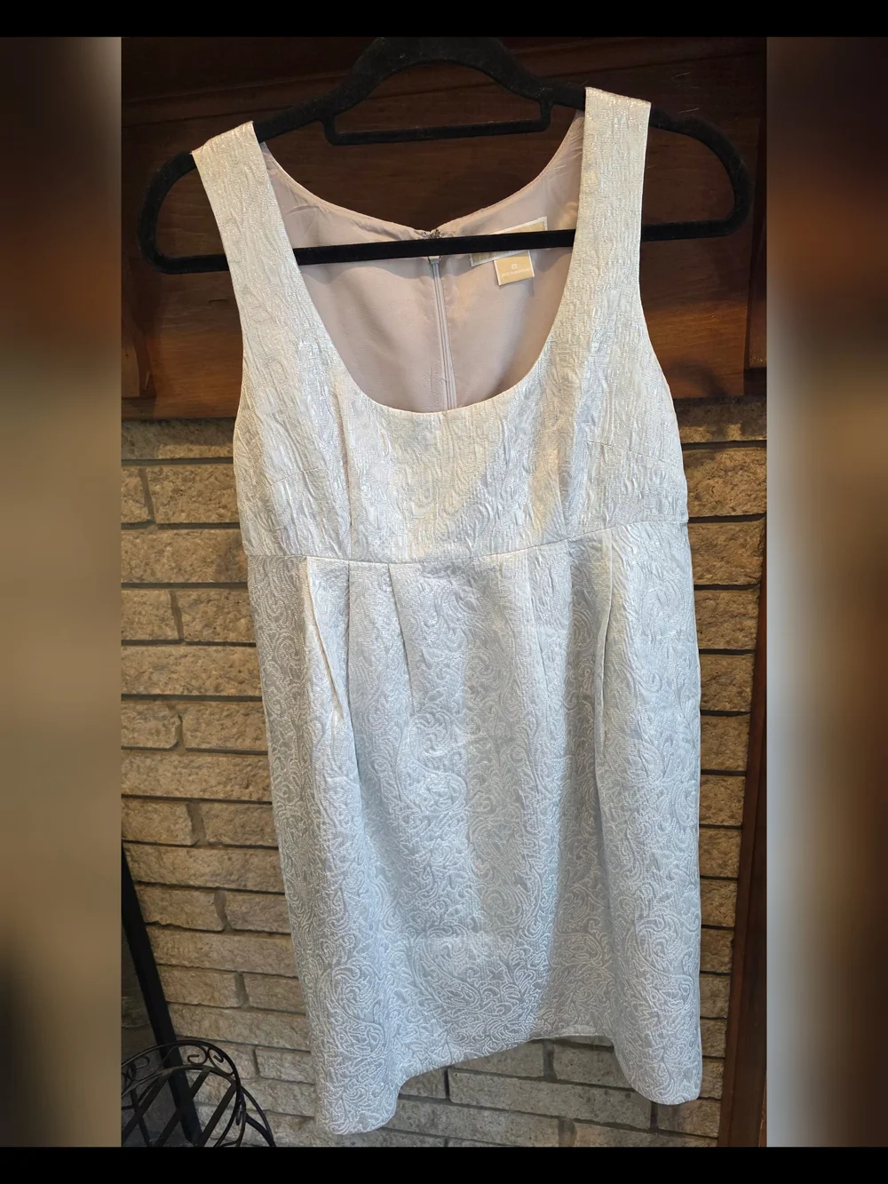 Michael Kors Silver Textured Scoop-Neck Mini Dress
